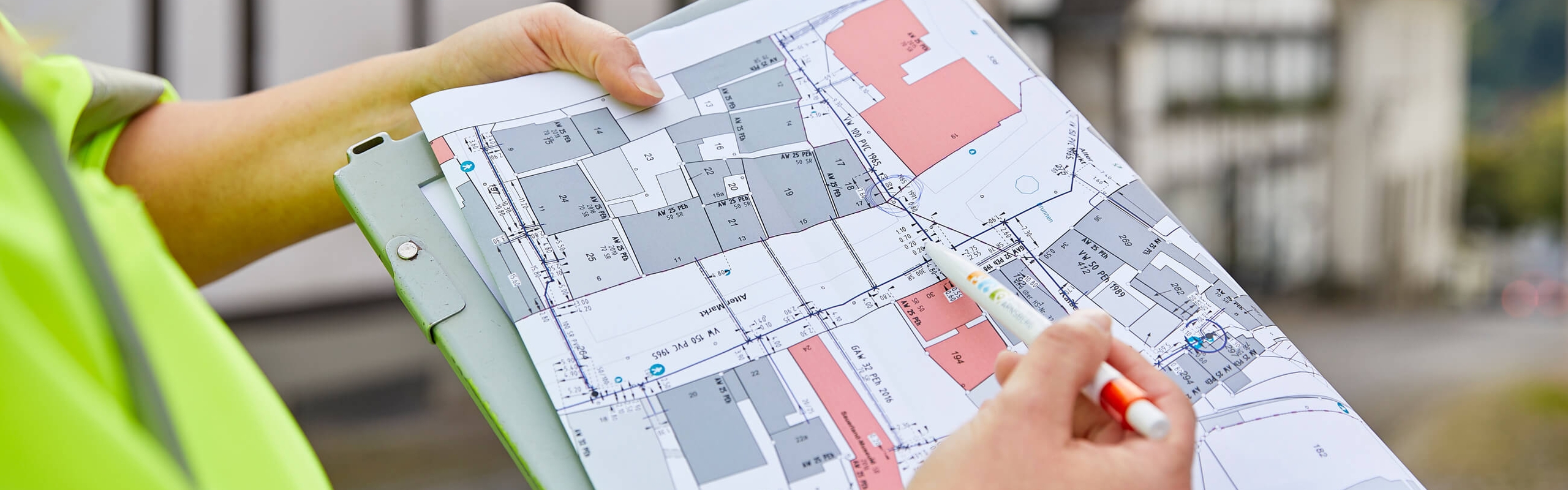 Planauskunft Trinkwasser- und Entwässerungsleitungen