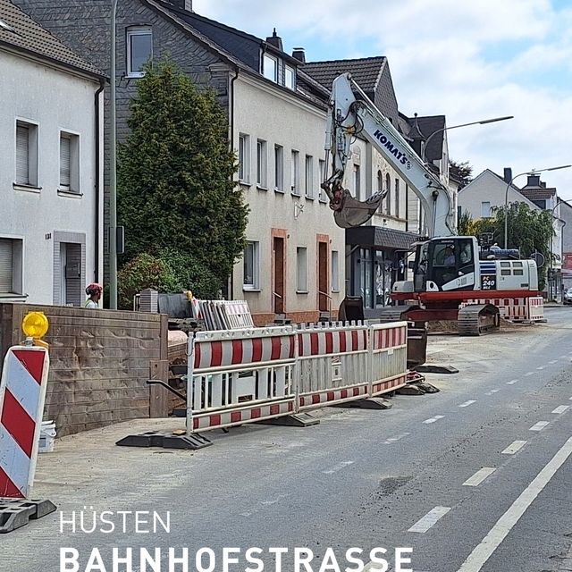    Hüsten: Bahnhofstraße
Auch in den Sommerfer ...