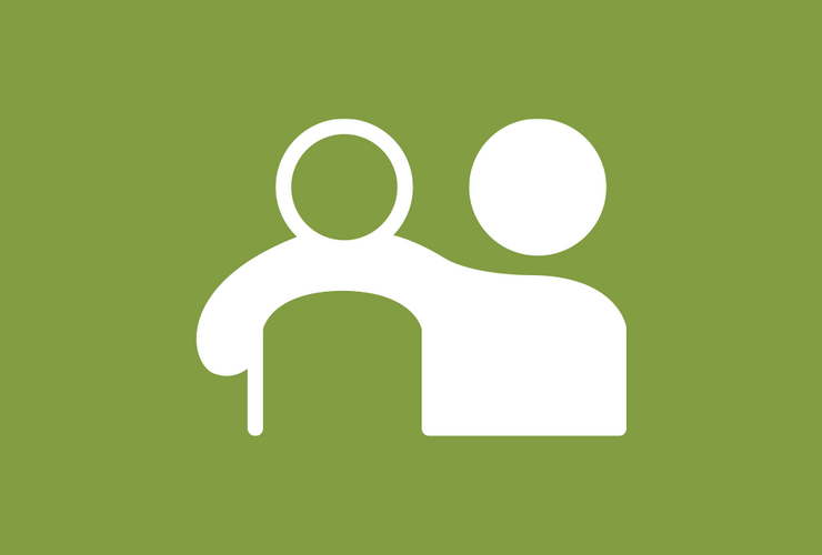 Icon zwei sich umarmender Personen