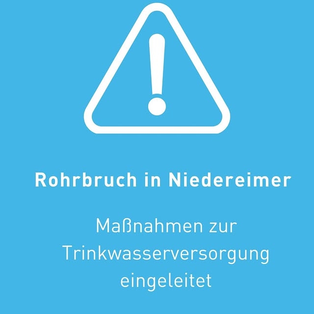 Rohrbruch in Niedereimer – Wir sind für euch da! ? ?